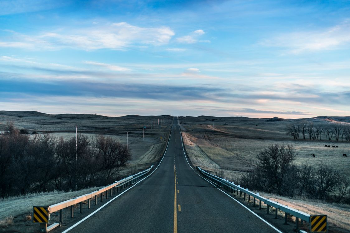Open prairie road through South Dakota ranch country